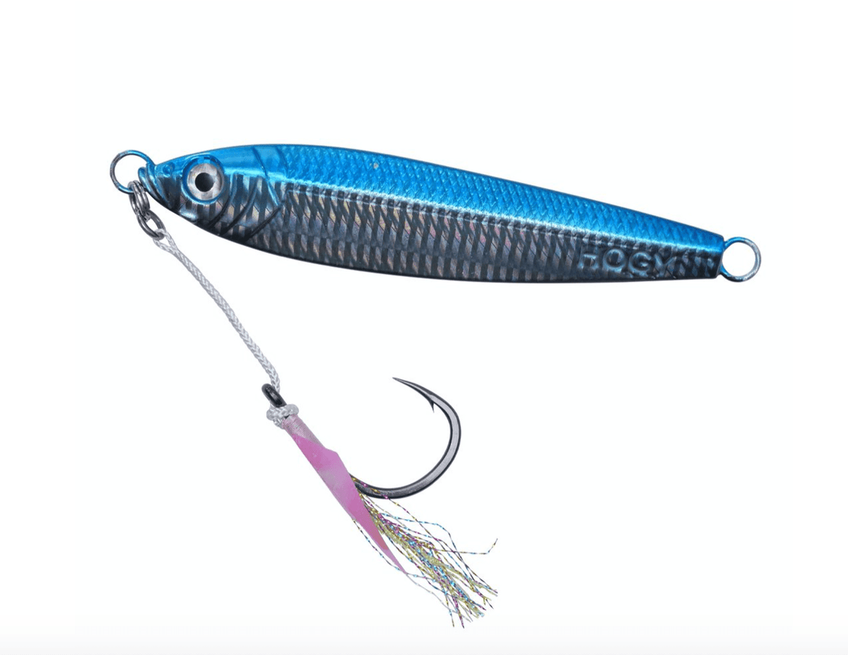 Hogy Flutter Pitch Vertical Jigs 3.5oz - 4.5&quot; / Blue Herring