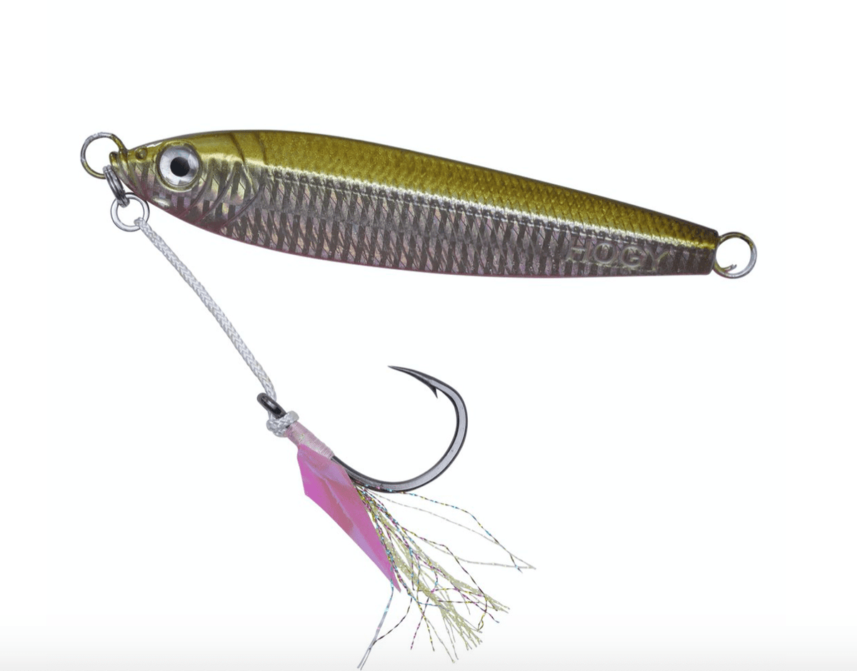 Hogy Flutter Pitch Vertical Jigs 3.5oz - 4.5&quot; / Olive