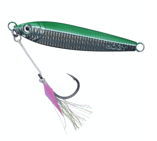Hogy Flutter Pitch Vertical Jigs 3.5oz - 4.5" / Green Mack