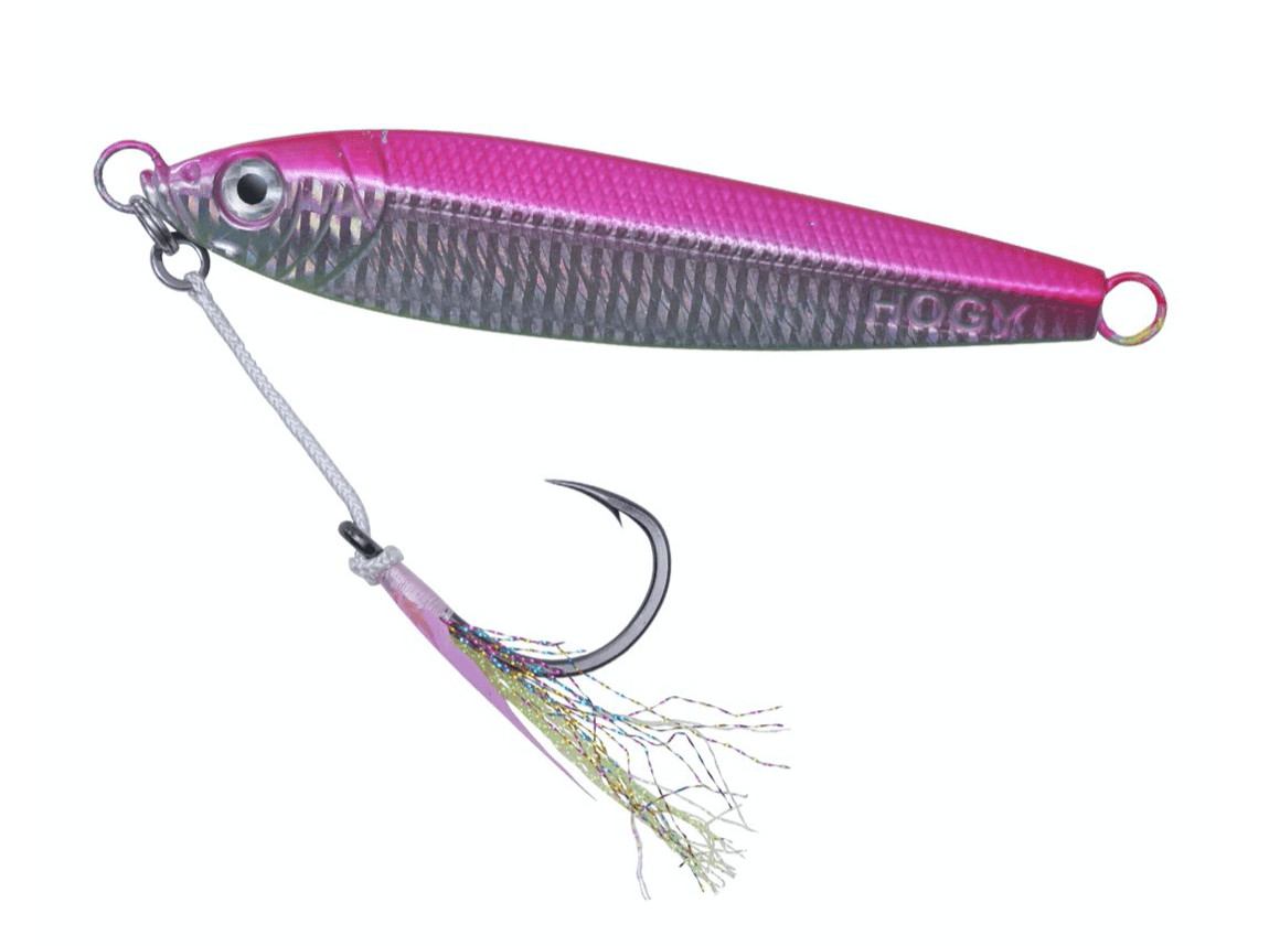 Hogy Flutter Pitch Vertical Jigs 3.5oz - 4.5" / Pink
