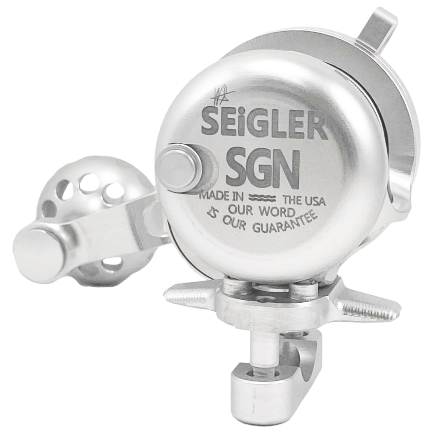 Seigler SGN (Small Game Narrow) Conventional Lever Drag Reels Right / Blue
