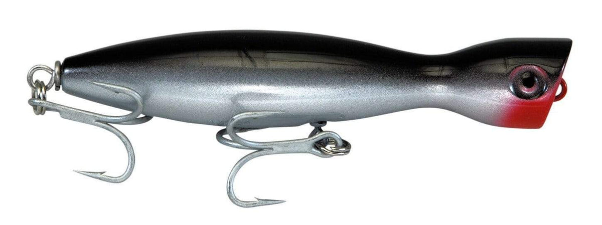 Super Strike Little Neck Poppers 1 1/2 oz / Black/Silver