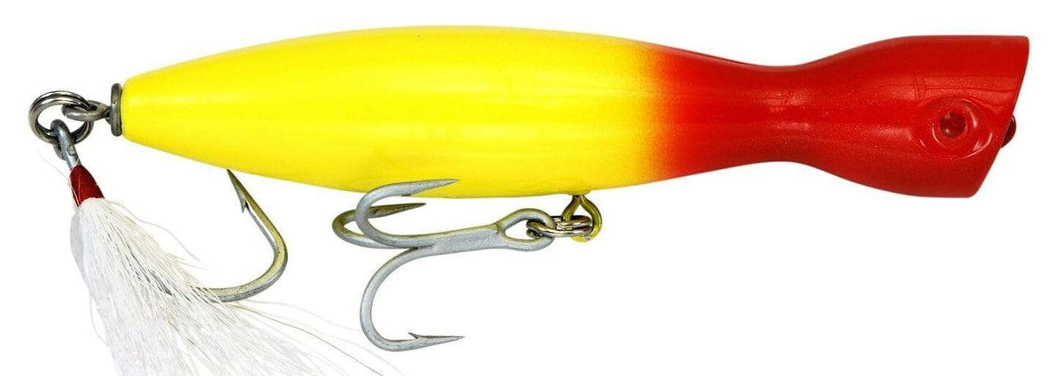 Super Strike Heavy Little Neck Poppers 2 3/4 oz / Red Head/Yellow