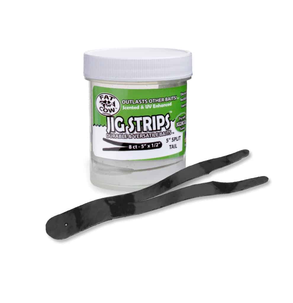 Fat Cow Split Tail Jig Strips Chartreuse