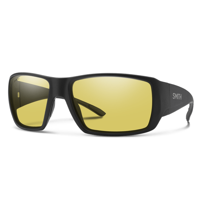Smith Guide&#39;s Choice XL Matte Black + ChromaPop Polarized Low Light Yellow