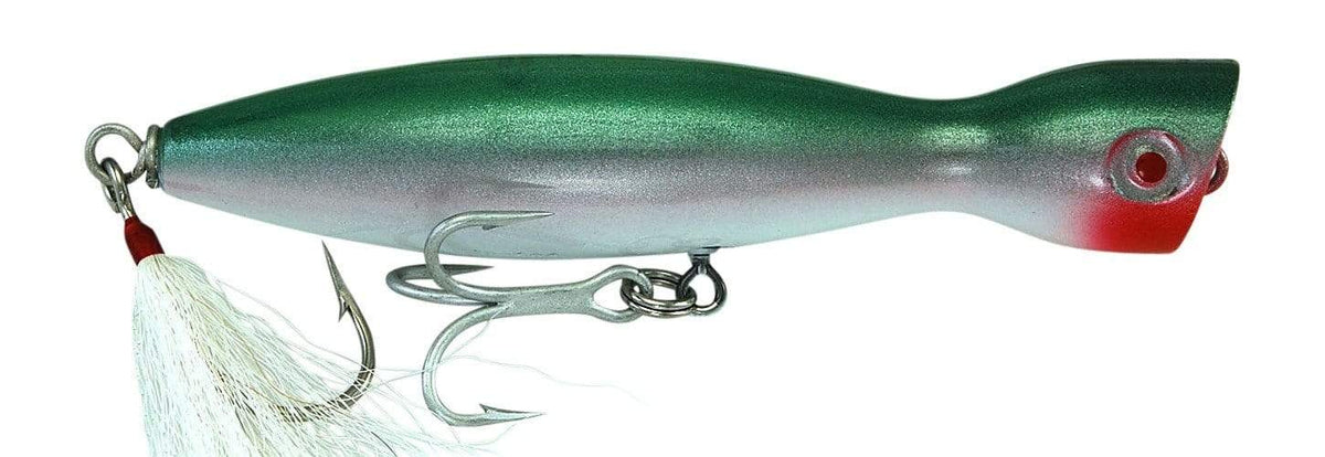 Super Strike Heavy Little Neck Poppers 2 3/4 oz / Green/White