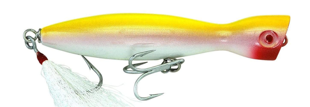 Super Strike Heavy Little Neck Poppers 2 3/4 oz / Yellow/White