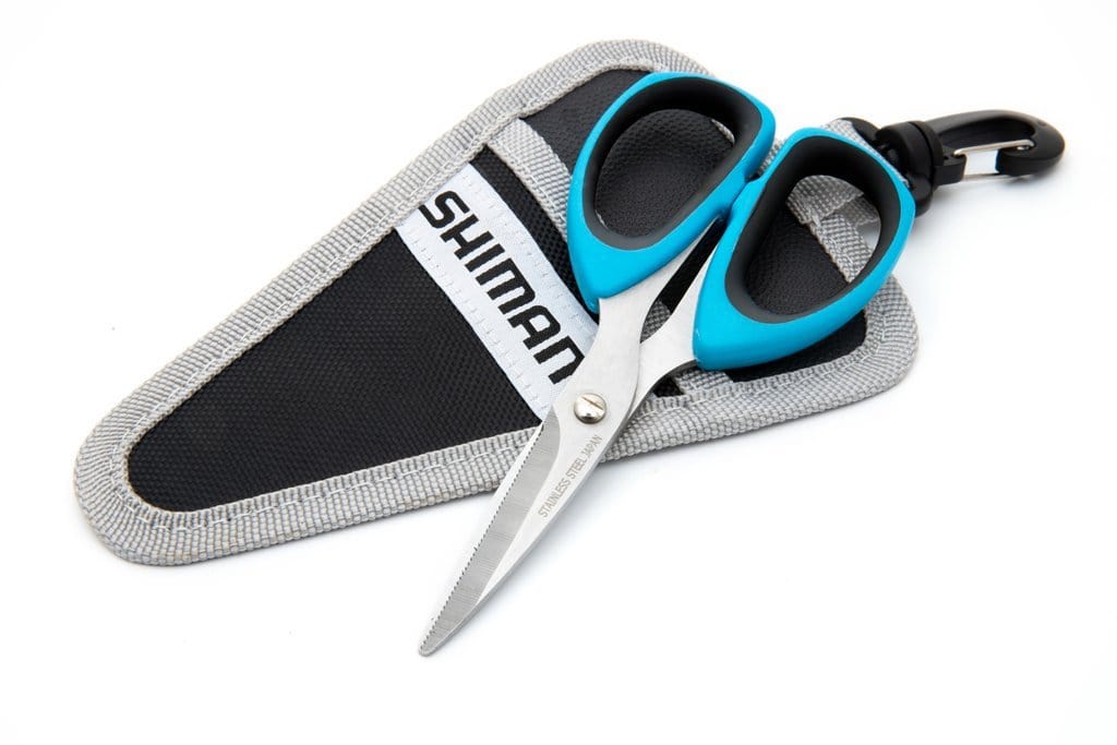 Shimano Brutas Silver Nickel 5" Braid Scissors w/ Sheath