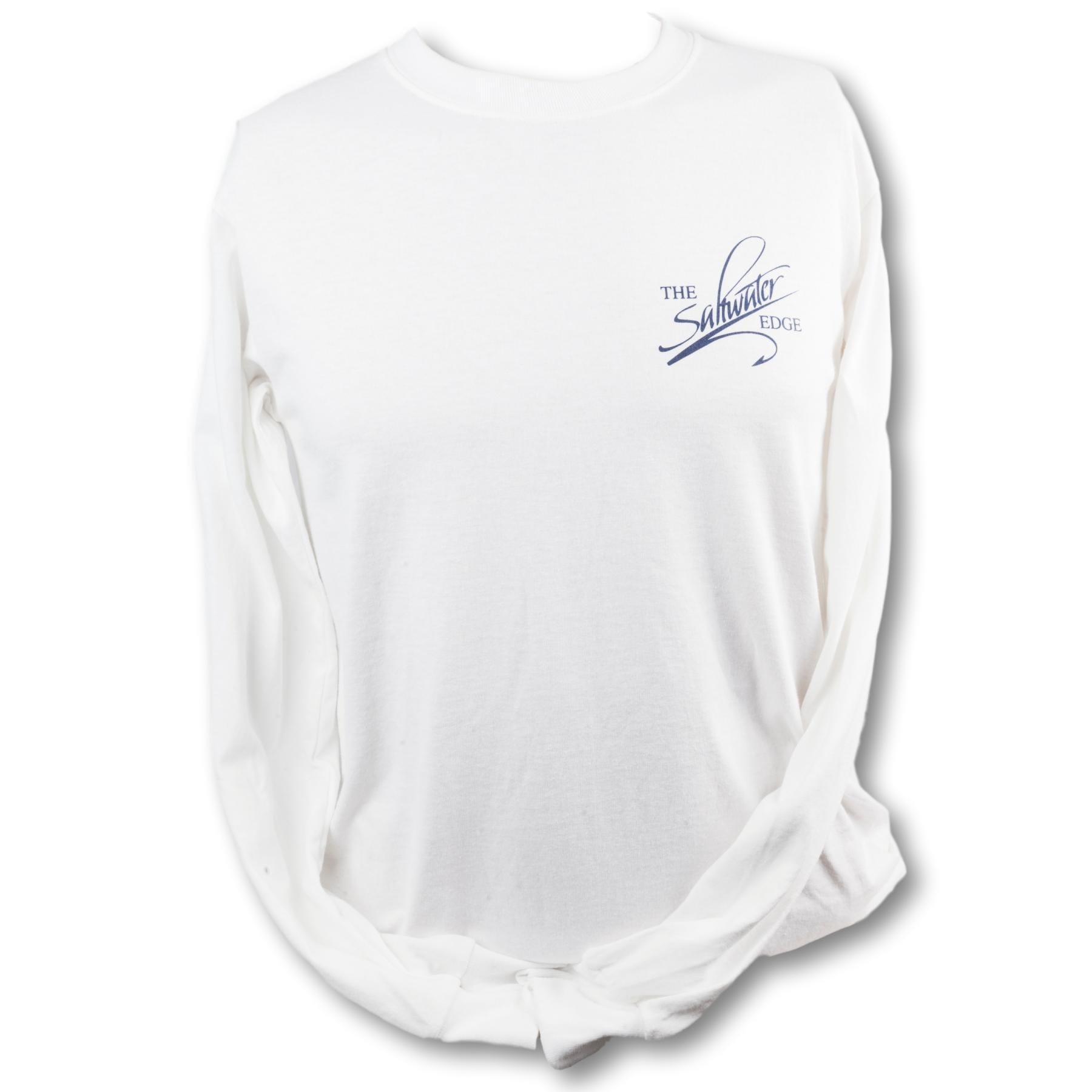 Saltwater Edge Striped Bass Long Sleeve T Small / White