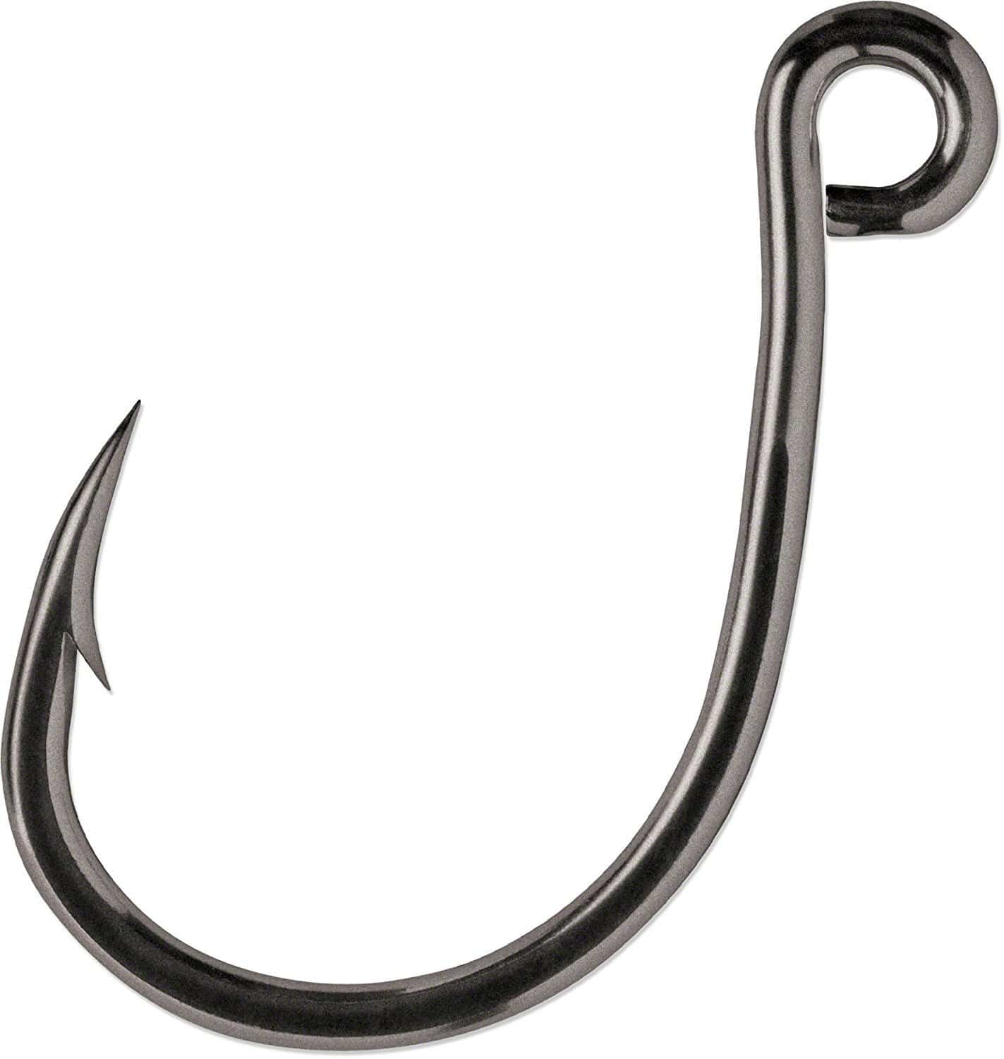 VMC ILS Inline Single Coastal Black 4X Fishing Hooks 1/0 - 8 pack